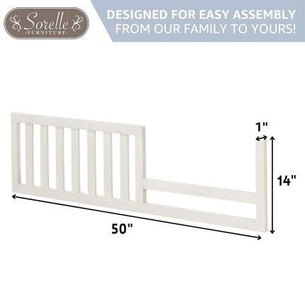 Sorelle Furniture Toddler Rails and Full-Size Bed Adult Rails, Sorelle Wood Bed Rail & Crib Conversion Kit, Converts Sorelle Furniture Crib to Toddler Bed and Full-Size Bed, # 148 - White
