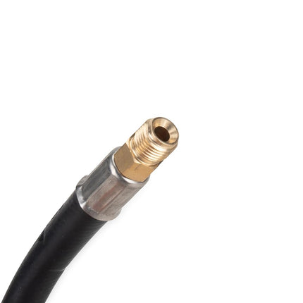 Conector de manguera de propano flexible Camco | Diseñado para conectar a un regulador de propano de RV o remolque | Las características de seguridad incluyen protección térmica y protección contra exceso de flujo | 12 pulgadas (59053)