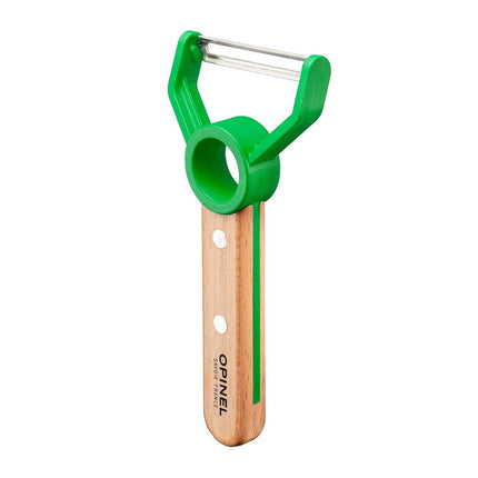 Opinel Le Petit Chef 3pc Set (Kitchen Knife S/S 10cm/Peeler/Finger Protector) Green