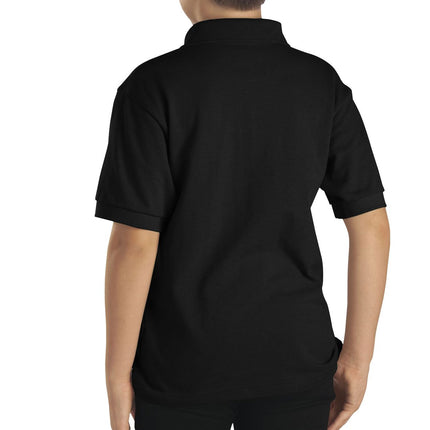 Dickies Big Boys' Short Sleeve Pique Polo Shirt, Black, X-Large (18/20)