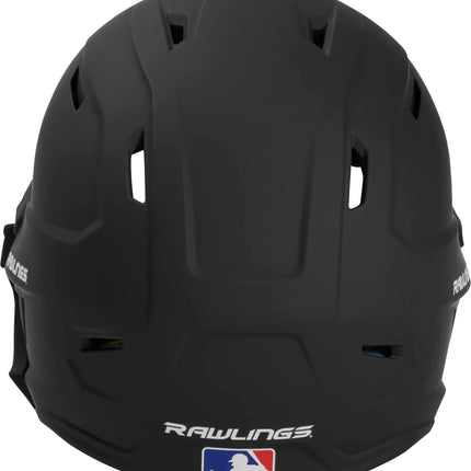 Rawlings Mach 1-Tone Right Batting Helmet W/Adjustable Face Guard Right Handed Adjustable, JR, Black