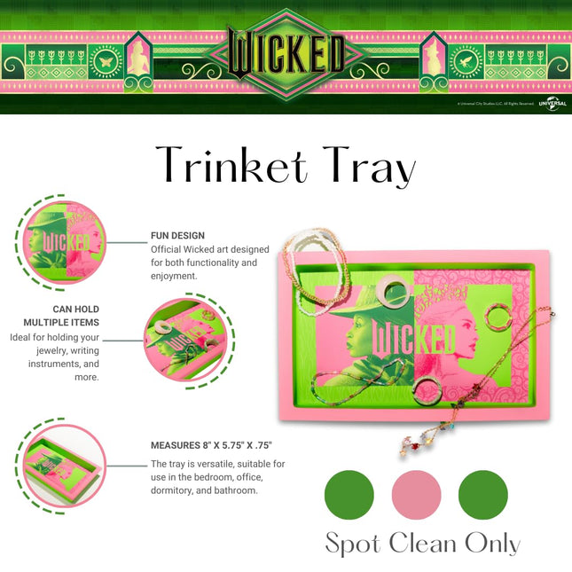 Bandeja para joyas de Elphaba y Glinda de Wicked (producto con licencia oficial) de Franco Collectibles