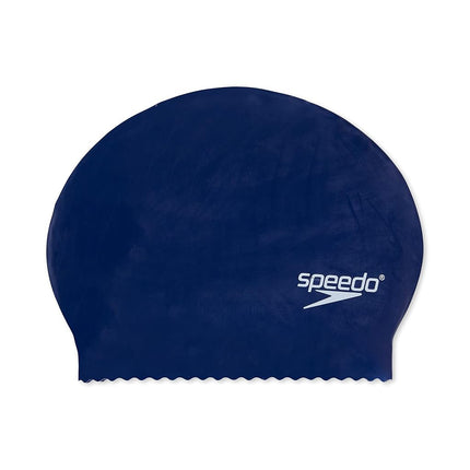 Speedo unisex Latex Solid Cap, Navy, One Size swim caps, Navy, One Size US
