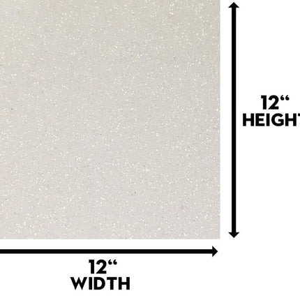 White Glitter Cardstock - 10 Sheets Premium Glitter Paper - Sized 12" x 12" - Perfect for Scrapbooking, Crafts, Decorations, Weddings