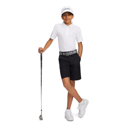 Shorts droits extensibles IZOD Performance Golf Swingflex pour garçons, coloris Poivre Blanc, taille 18