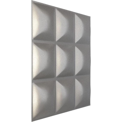 Ekena Millwork 19 5/8"W x 19 5/8"H Classic EnduraWall Decorative 3D Wall Panel, Dark Steel (Covers 2.67 Sq. Ft.