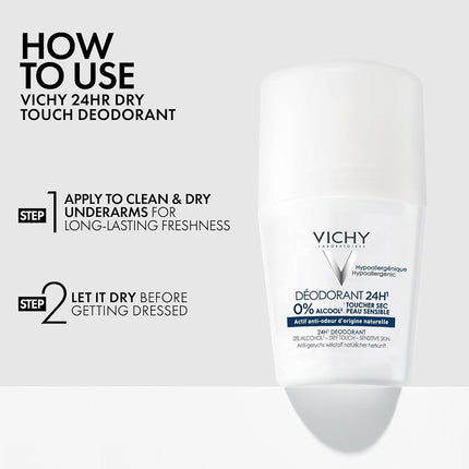 Vichy Dry Touch 24 Hour Roll-On Deodorant 50 ml