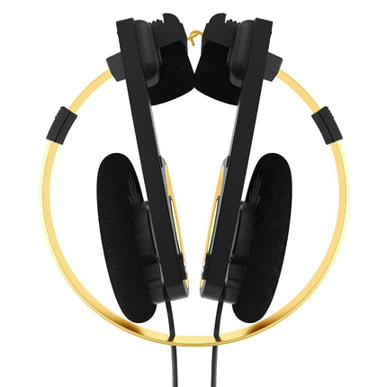 Koss Porta Pro Limited Edition Black Gold On-Ear Headphones, in-Line Microphone, Volume Control and Touch Remote Control, Includes Hard Carrying Case, Wired with 3.5mm Plug, Black and Gold