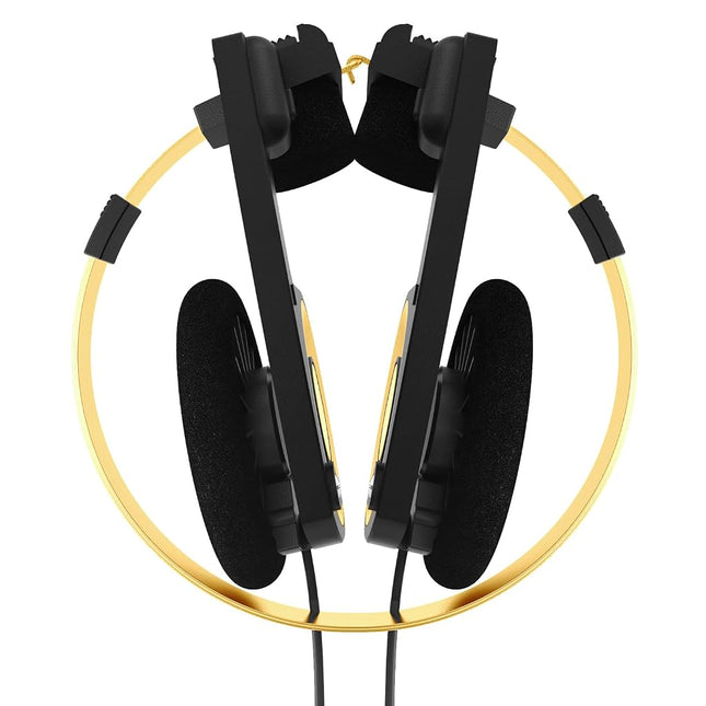 Koss Porta Pro Limited Edition Black Gold On-Ear Headphones, in-Line Microphone, Volume Control and Touch Remote Control, Includes Hard Carrying Case, Wired with 3.5mm Plug, Black and Gold