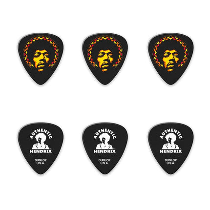 Dunlop Picks JHPT16H Jimi Hendrix Aura Mandala Heavy - Pick Tin 6 Picks