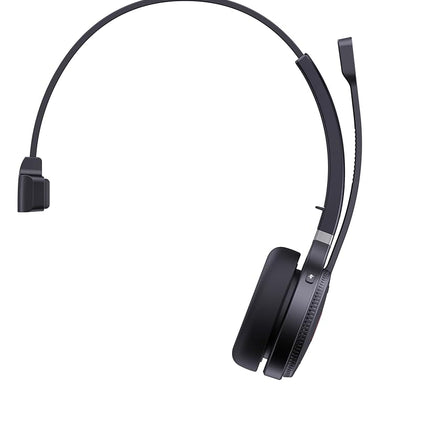 Yealink WH62 Entry Level, Plug & Play Monaural DECT Wireless Headset with Yealink Acoustic Shield Technology & 2 x Micro USB 2.0 Ports (Optimised for Microsoft Teams) – Black/Silver