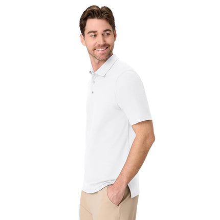 Hanes Men's FreshIQ X-Temp, Moisture-Wicking Performance Polo Shirt T, White, Large