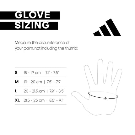 adidas Elite Training Gloves, Grey, L - 20-21.5 cm around the palm