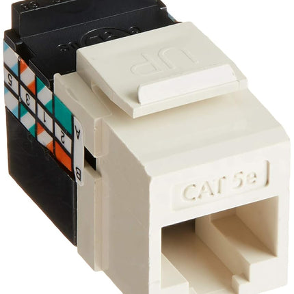 Leviton 5G108-BT5 GigaMax 5E QuickPort Connector, Cat 5E, Light Almond, 25-Pack