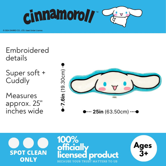 Franco Hello Kitty & Friends Ropa de cama Súper suave Almohada decorativa de felpa, Estándar, Cinnamoroll