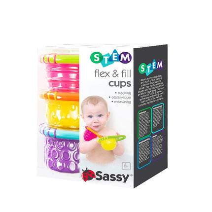 Jouets de bain Sassy Flex & Fill Cups, 3 pièces