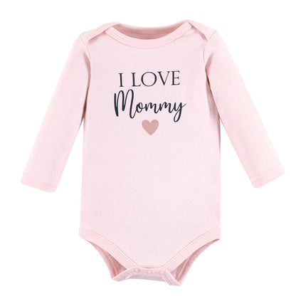 Hudson Baby unisexo-bebé Bodys de algodón de manga larga, para niña Mommy rosa marino, 0-3 meses