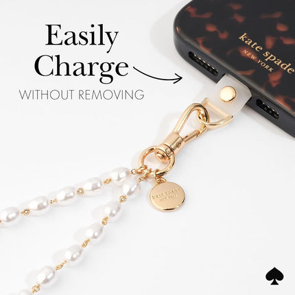 kate spade new york Phone Charm Wrist Strap - Detachable Cell Phone Lanyard - Sea Pearl