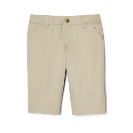 French Toast Girls' Adjustable Waist Stretch Twill Bermuda Short (Standard & Plus), School Uniform Khaki, 10 Plus