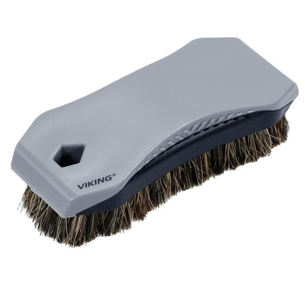 Cepillo limpiador de cuero VIKING, cerdas de crin de caballo para interior de coche, cepillo de limpieza para coche y hogar, gris, 16.5 x 7.1 x 5 cm