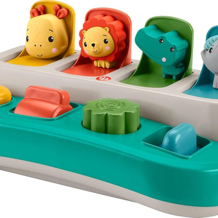 Fisher-Price Baby Early Learning Toy with Fine Motor Activities for Cause-and-Effect Play, Busy Buddies Pop-Up