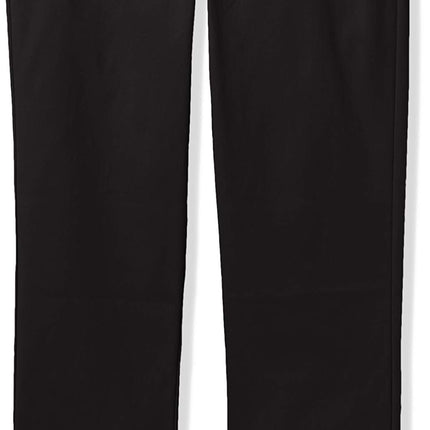 Nautica Boys' School Uniform Flat Front Pant, Blac