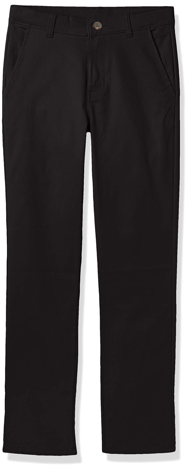 Nautica Boys' School Uniform Flat Front Pant, Blac