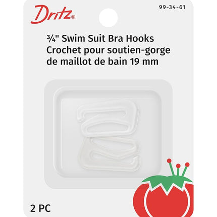 Dritz 99-34-61 Plastic Swim Suit Bra Hooks, Clear,