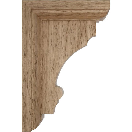 Ekena BKTW02X04X06TMRO 2 1/2-Inch Width x 4-Inch Depth x 6-Inch Height Small Thompson Wood Bracket - Red Oak
