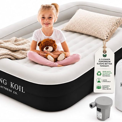 King Koil Luxury Inflatable Toddler Travel Bed wit