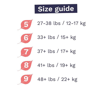 Pura Hypoallergenic Diaper Pants Size 7 (37+ lbs) Overnight, up to 12 Hours Leak Protection, Suitable for Sensitive Skin, Totally Chlorine Free, Soft Organic Cotton, 1 Pack of 17 Pull Up Pants