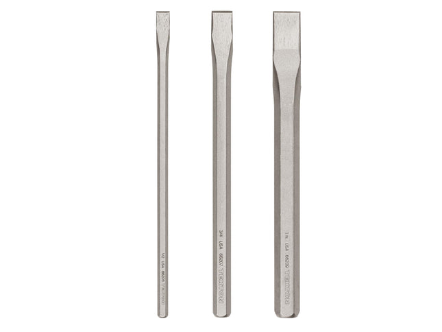 TEKTON Long Cold Chisel Set, 3-Piece (1/2, 3/4, 1 