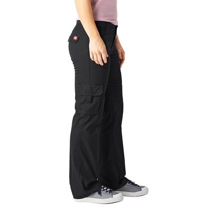 Dickies Women's Relaxed Cargo Pant,Black,14