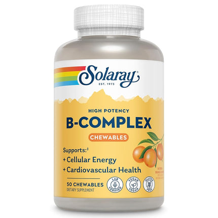 Solaray B-complex Chewable, 250 mg, 50 Count