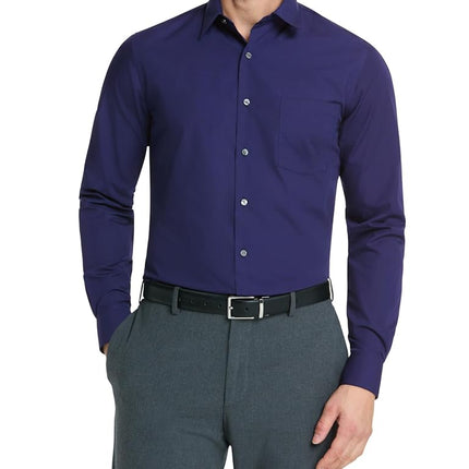 Van Heusen Men's Dress Shirt Fitted Poplin Solid, 