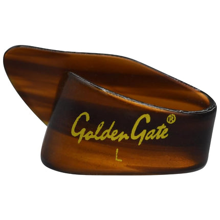Golden Gate GP1-4T Thumb & Finger Pick Pack – Stainless Steel/Mock Tortoise – Large