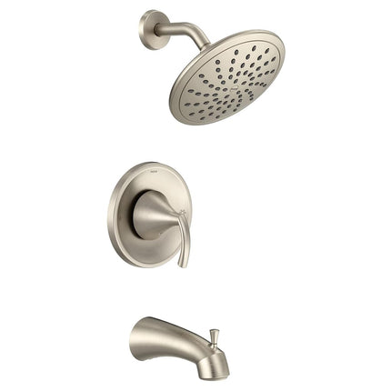 Moen T2843EPBN Glyde Embellecedor de bañera y ducha Posi-Temp de 1 manija, válvula requerida, níquel cepillado