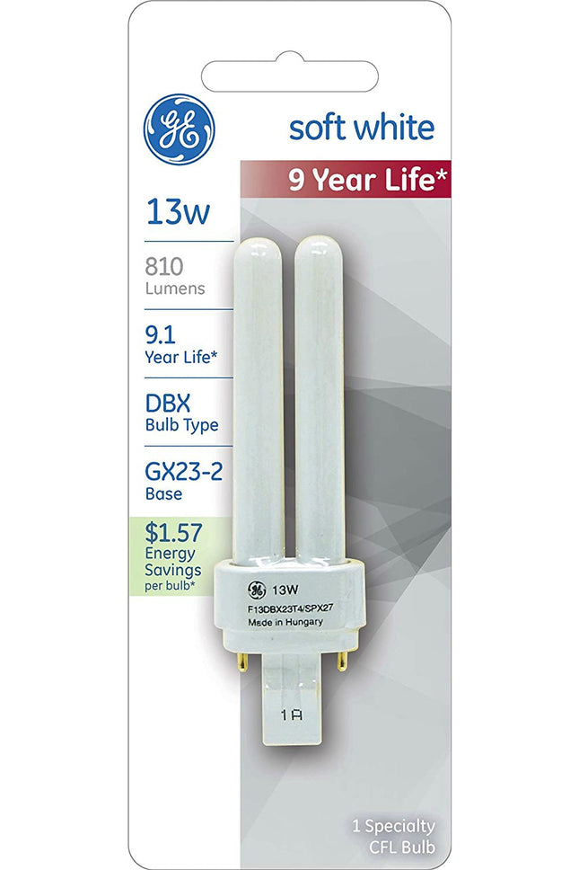 13 WATT F13DBX SW CFL BIAX REPLACEMENT BULB SOFT W
