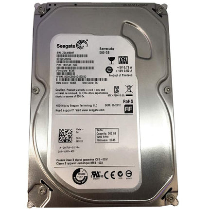 SEAGATE 500GB 7200RPM 16MB Cache SATA 3.5