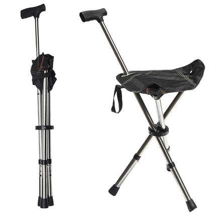 FATTCHIAR Cane with Seat, Cane Chair Capacity 330l