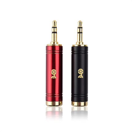 Cable Matters Paquete de 2 adaptadores de 3.5mm a 1/4, conector adaptador de micrófono macho de 1/8 a hembra de 1/4, adaptador de conector de auriculares de 6.35mm a 3.5mm