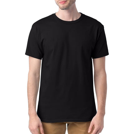 Hanes Essentials - Paquete de camisetas para hombre, camisetas de manga corta, camisetas de algodón con cuello redondo para hombre, paquete económico, negro - Paquete de 6, XXL