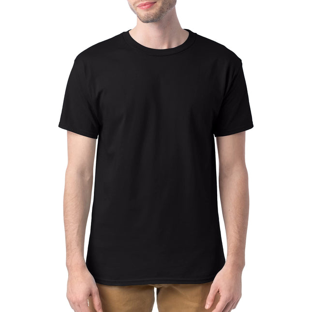 Hanes Essentials Men's T-Shirt Pack, Men's Short Sleeve Tees, Crewneck Cotton T-Shirts for Men, Value Pack, Black - 6 Pack, XXL