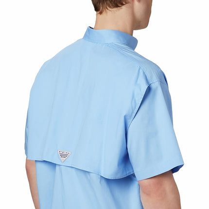Columbia Men's Bonehead Short Sleeve Shirt, Blue, XX-Small