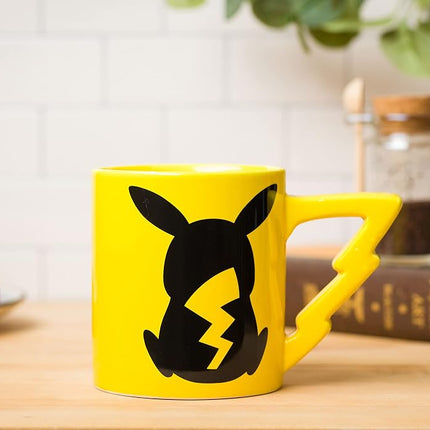 Silver Buffalo Pokémon Pikachu with Lightening Bolt Sculpted Handle Ceramic Mug, 20-Ounces