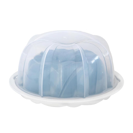 Nordic Ware Formed Swirl Bundt with Keeper, 10 Cup, Twilight Blue
