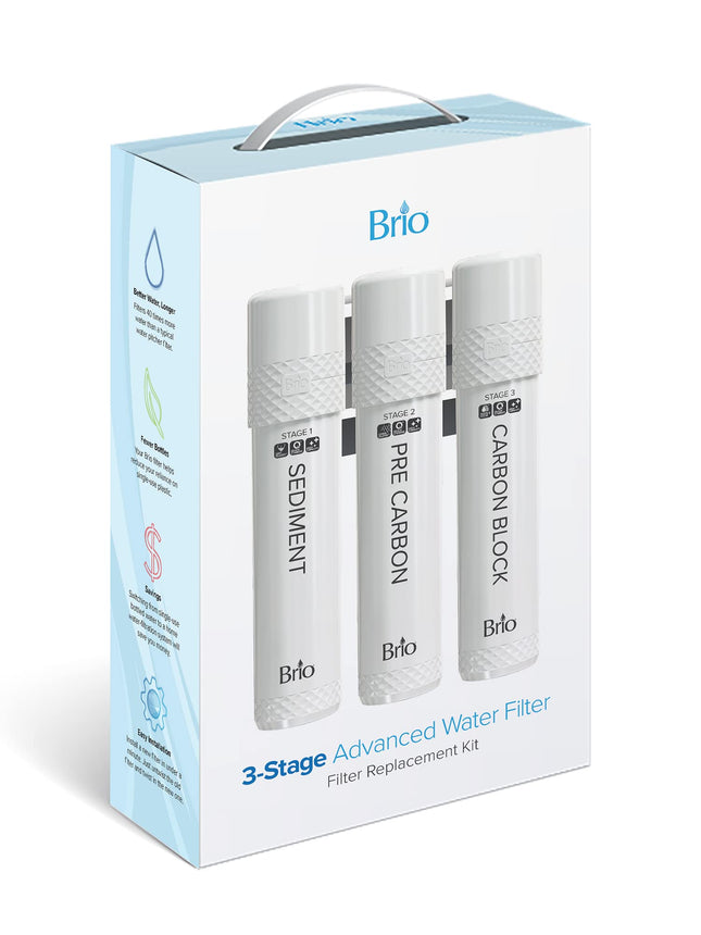 Brio 3 Stage Water Cooler Filter Replacement Kit -