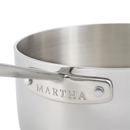Martha by Martha Stewart 2-Quart Triply Stainless Steel Saucepan w/Lid