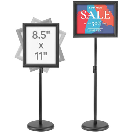 VEVOR Pedestal Sign Holder, 8.5 x 11 Inch Vertical