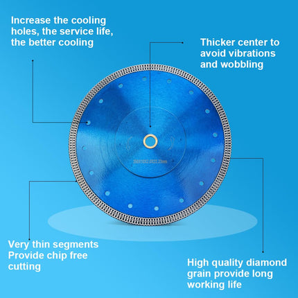 10" Tile Cutting Blade Super Thin Diamond Blade for Granite Marble Porcelain Ceramic Tile Cutting